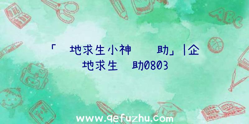 「绝地求生小神龙辅助」|企鹅绝地求生辅助0803